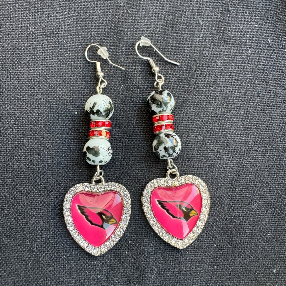 Handmade NFL AZ Cardinals Earrings